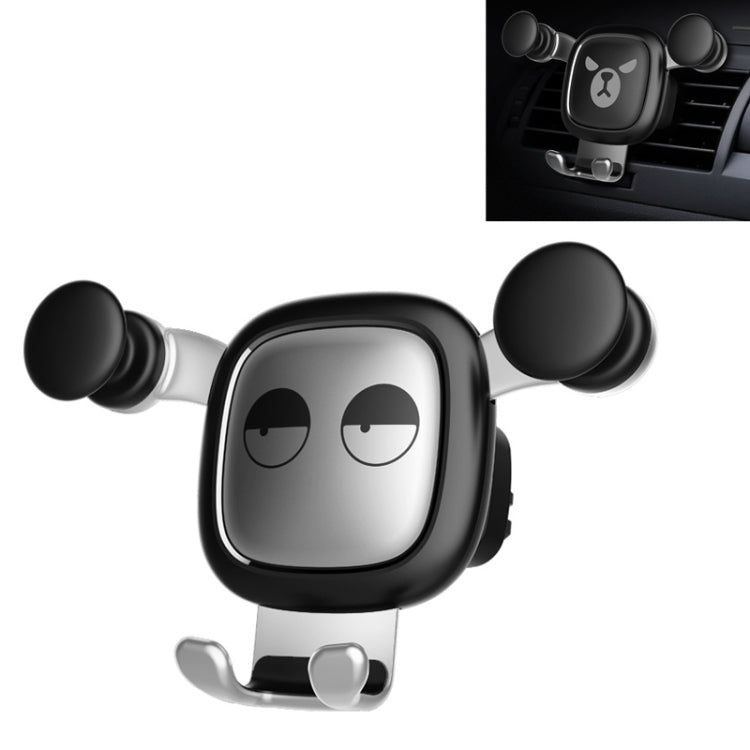 Big Eyes Pattern Gravity Cartoon Air Vent Car Mount Phone Holder(Silver) - Car Holders by PMC Jewellery | Online Shopping South Africa | PMC Jewellery