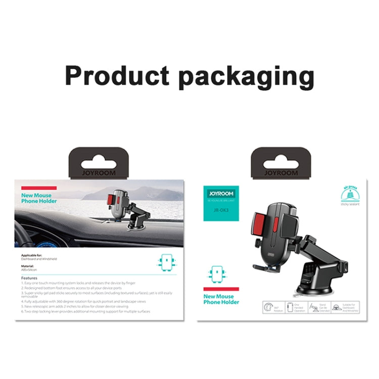 JOYROOM JR-OK3 Car New Mouse Phone Holder (Black Red) - free shipping - PMC TechLife - Order now!