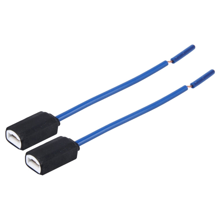 2 PCS H1/H3 Car Auto LED Bulb Ceramic Insulation Socket Holder (No Including Light) - Wires by PMC TechLife | Online Shopping South Africa | PMC TechLife | Buy Now Pay Later Mobicred