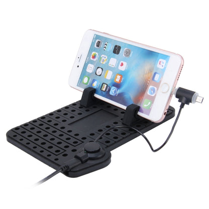 YK-22 Silicone Pad Dash Mat Cell Phone Car Mount Holder Cradle Dock With 2 in 1 Charging Cable With Magnetic Adsorption, For iPhone, Galaxy, Huawei, Xiaomi, Sony, LG, HTC, Google and other Smartphones and GPS - Car Holders by PMC Jewellery | Online Shopping South Africa | PMC Jewellery