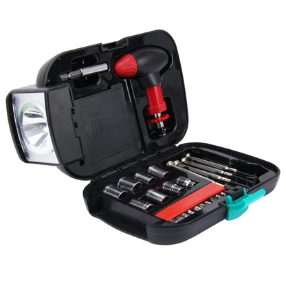 24 PCS Portable Flashlight Tool Box Set - Portable Auto, Home, Emergency Tool Kit with Flashlight - Hand Tool Sets by PMC Jewellery | Online Shopping South Africa | PMC Jewellery