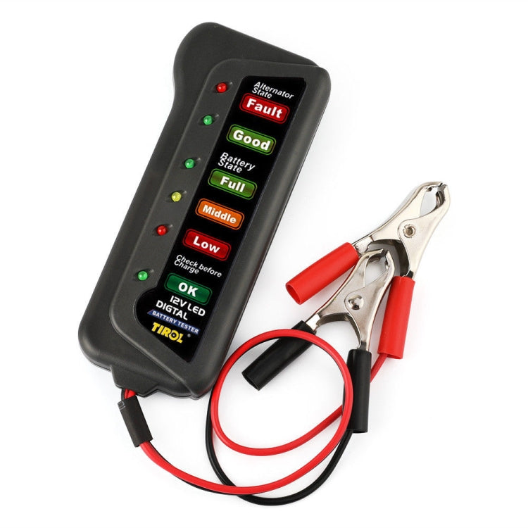 TIROL T16897 12V Auto Car Digital Battery Alternator Tester 6 LED Lights Display - Code Readers & Scan Tools by PMC Jewellery | Online Shopping South Africa | PMC Jewellery