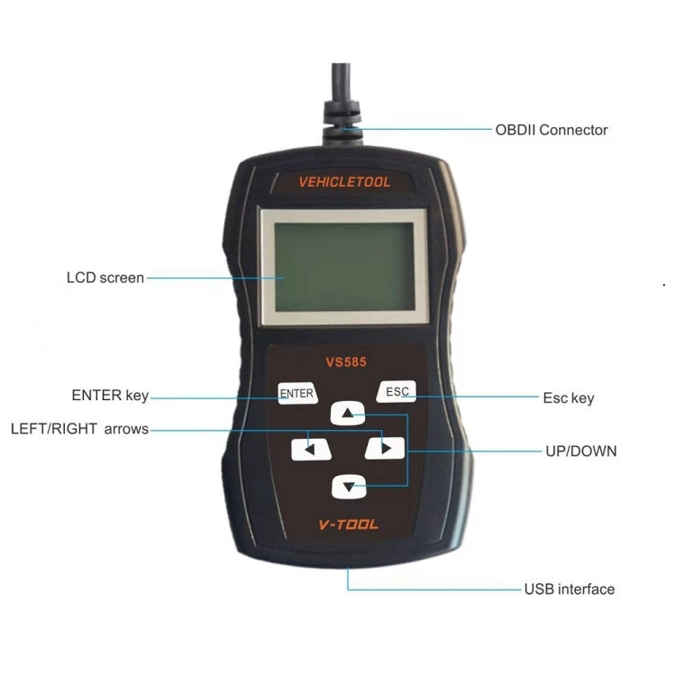 VS585 Car Mini Code Reader ODB2 Professional Fault Detector Diagnostic Tool - Code Readers & Scan Tools by PMC Jewellery | Online Shopping South Africa | PMC Jewellery