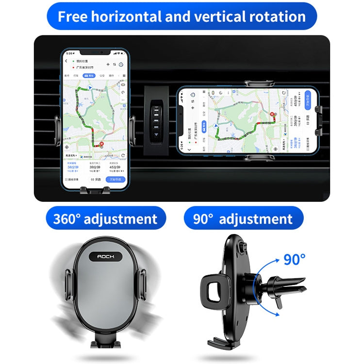 ROCK SPACE RAM0009 Suction Cup Retractable Rotating Mechanical Car Holder, Suitable for Phones within 66-102mm Width - Car Holders by ROCK | Online Shopping South Africa | PMC Jewellery