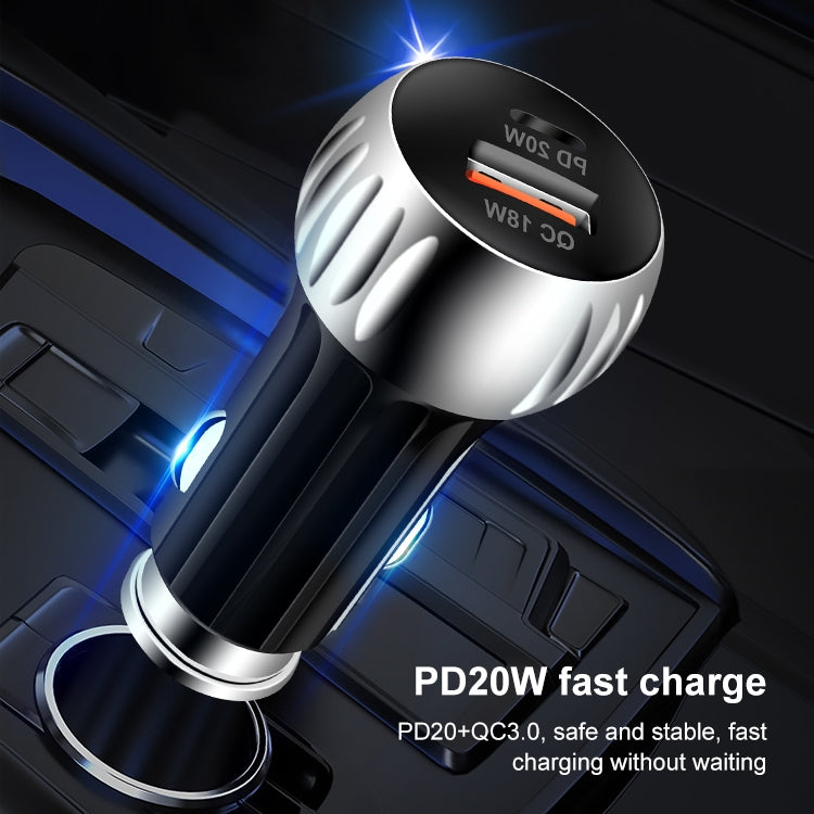 ACC-310 PD 20W + QC3.0 38W Dual Ports Fast Charging Car Charger (Black) - Car Charger by PMC Jewellery | Online Shopping South Africa | PMC Jewellery
