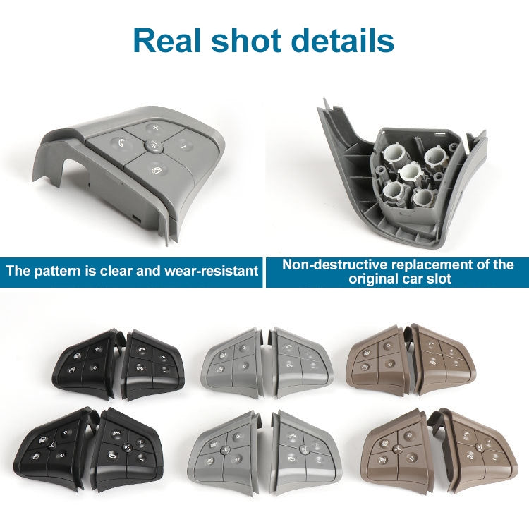 Car Left Side 4-button Steering Wheel Switch Buttons Panel 1648200010 for Mercedes-Benz W164, Left Driving (Coffee) - free shipping - PMC TechLife - Order now!