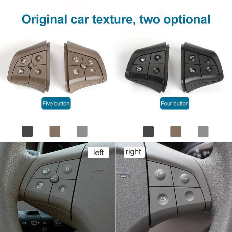 Car Left Side 4-button Steering Wheel Switch Buttons Panel 1648200010 for Mercedes-Benz W164, Left Driving (Coffee) - free shipping - PMC TechLife - Order now!