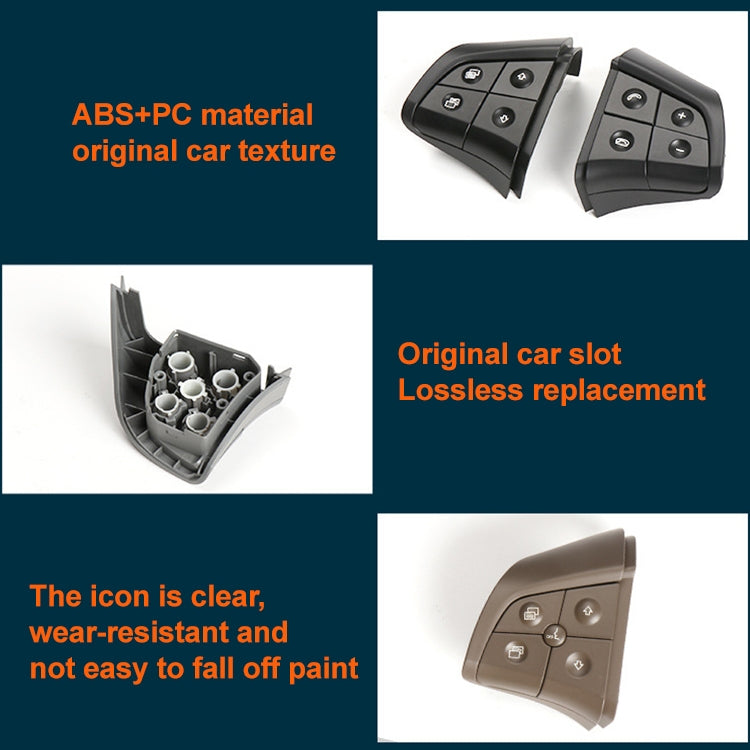 Car Left Side 4-button Steering Wheel Switch Buttons Panel 1648200010 for Mercedes-Benz W164, Left Driving (Coffee) - free shipping - PMC TechLife - Order now!