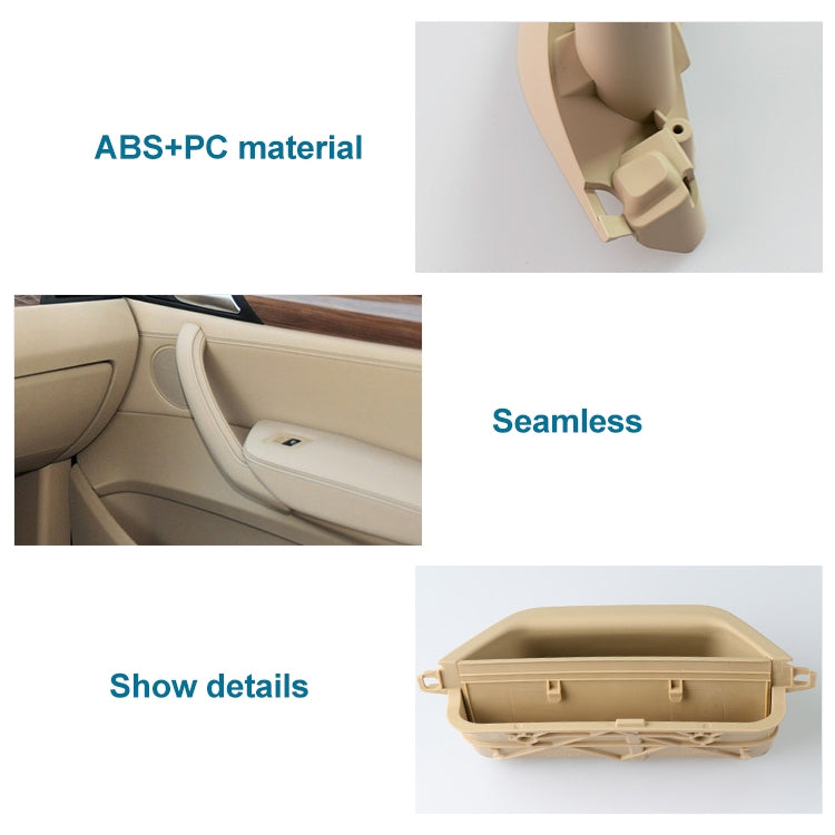 Car Front Right Inside Doors Handle Pull Trim Cover 5141 7394 519-1 for BMW X3 X4, Left Driving (Black) - Door Handles by PMC TechLife | Online Shopping South Africa | PMC TechLife