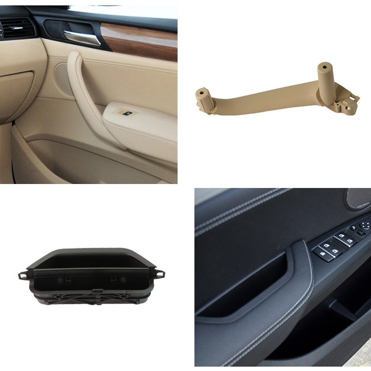 Car Front Left Inside Doors Handle Pull Trim Cover 5141 7394 519-1 for BMW X3 X4, Left Driving (Black) - Door Handles by PMC TechLife | Online Shopping South Africa | PMC TechLife