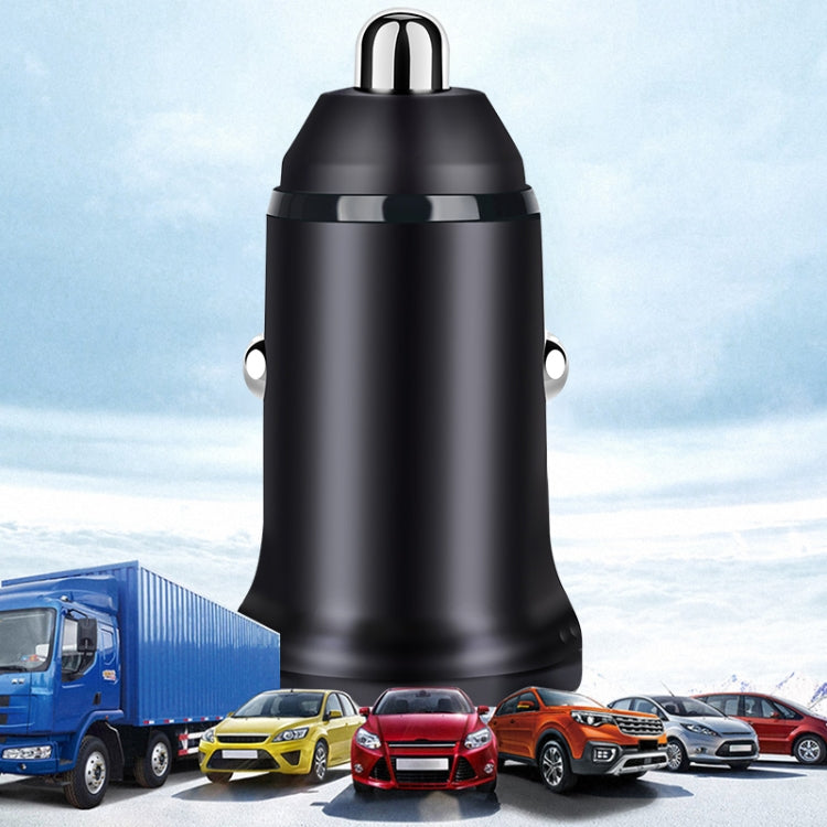 PD 20W USB-C / Type-C + QC 3.0 USB Interface Fast Charging Car Charger (Black) - Car Charger by PMC TechLife | Online Shopping South Africa | PMC TechLife