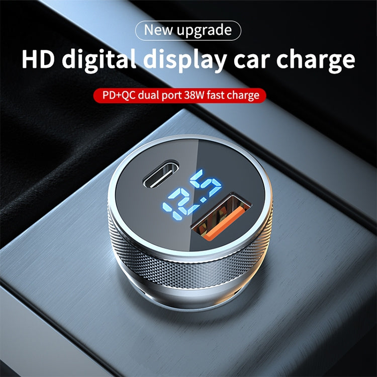 ACC-568 PD 20W USB-C / Type-C + USB Digital Display Fast Charge Car Charger (Black) - Car Charger by PMC Jewellery | Online Shopping South Africa | PMC Jewellery