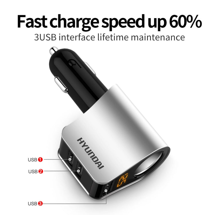 Car Multi-functional Three USB Charger Adapter 3 in 1 Fast Charger - Car Charger by PMC TechLife | Online Shopping South Africa | PMC TechLife
