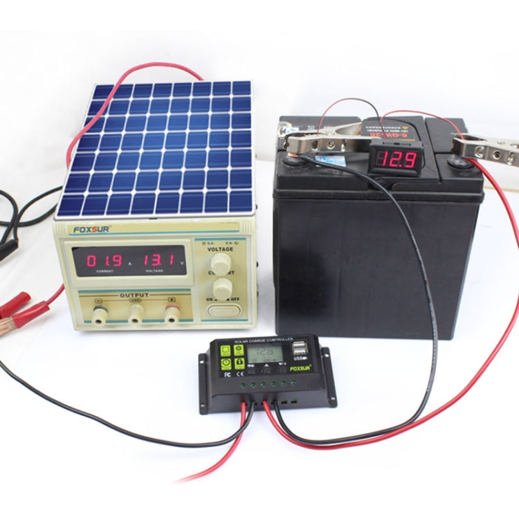 FOXSUR 30A Solar Charge Controller 12V / 24V Automatic Identification Controller - Others by PMC TechLife | Online Shopping South Africa | PMC TechLife
