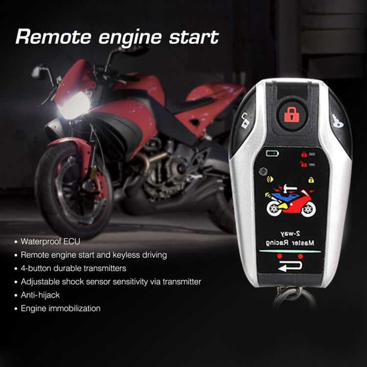 Universal Motorcycle Alarm Bidirectional Anti-theft Device with Induction Remote Control - Theft Protection by PMC TechLife | Online Shopping South Africa | PMC TechLife