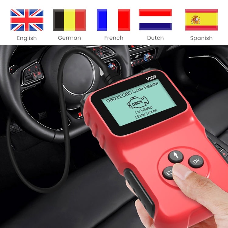 V309 Car Portable OBD2 Scanner Car Diagnostic Tool OBD 2 Automotive Scanner OBD Code Reader - Code Readers & Scan Tools by PMC TechLife | Online Shopping South Africa | PMC TechLife