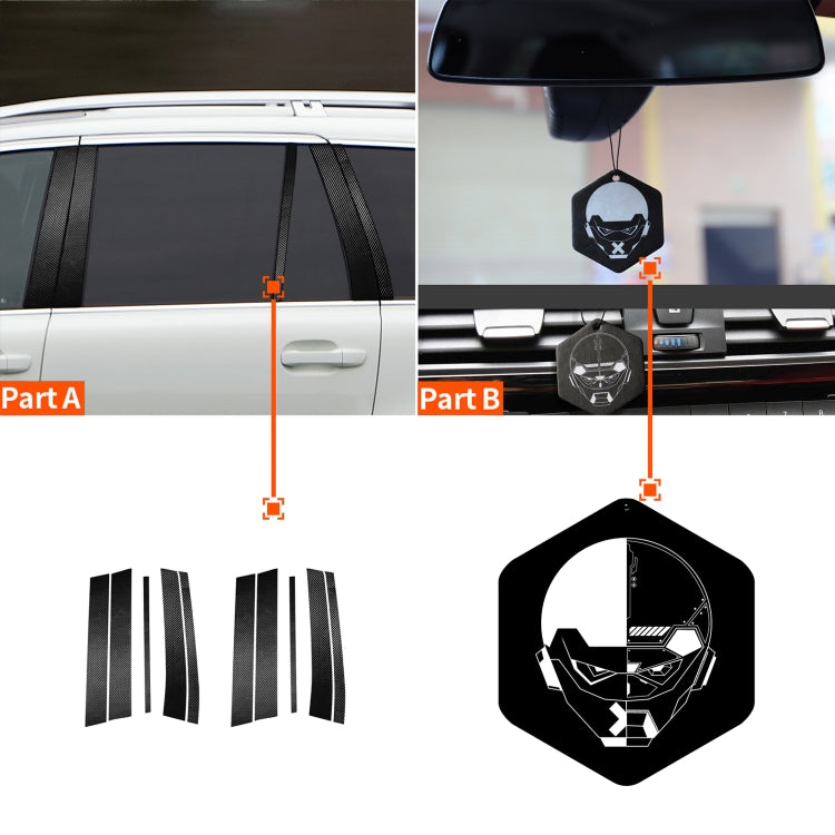 10 in 1 Car Carbon Fiber Door and Window Pillar Decorative Sticker for Volvo XC90 2003-2014, Left and Right Drive Universal - Decorative Strip by PMC Jewellery | Online Shopping South Africa | PMC Jewellery