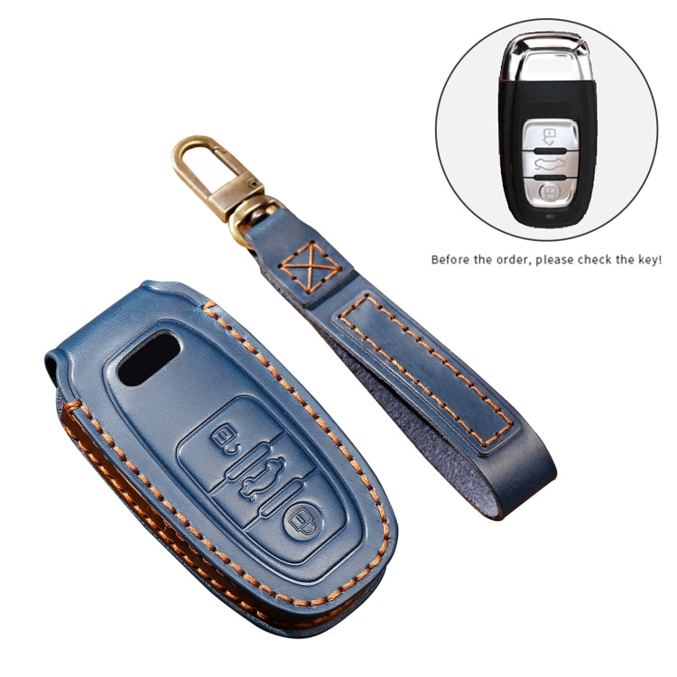 Hallmo Car Cowhide Leather Key Protective Cover Key Case for Audi A6L / A8L / A4 / A7 / A5 B Style(Black) - free shipping - PMC TechLife - Order now!