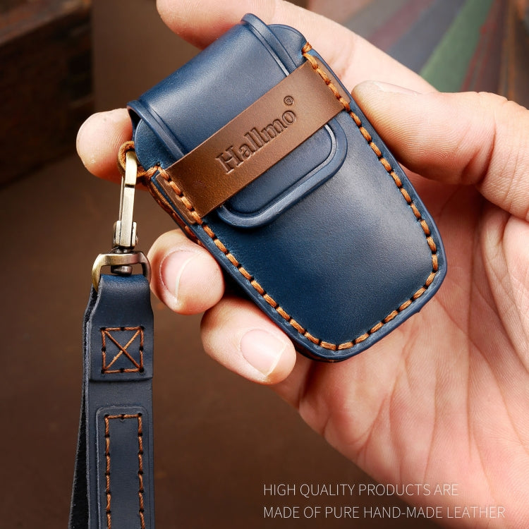 Hallmo Car Cowhide Leather Key Protective Cover Key Case for Toyota Corolla 2017 2-button(Black) - free shipping - PMC TechLife - Order now!