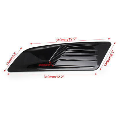 2 PCS Car Decorative Air Flow Intake Scoop Bonnet Side Fender Vent Hood Set for Ford Mustang 2015-2017, Bright Black - Decorative Sticker by PMC Jewellery | Online Shopping South Africa | PMC Jewellery