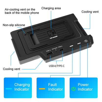 HFC-1022 Car Qi Standard Wireless Charger 15W Quick Charging for Mercedes-Benz GLE 2020-2022, Left and Right Driving - Wireless Charging Pads by PMC Jewellery | Online Shopping South Africa | PMC Jewellery