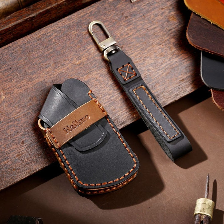 Hallmo Car Cowhide Leather Key Protective Cover for Volkswagen Golf 8(Black) - free shipping - PMC TechLife - Order now!
