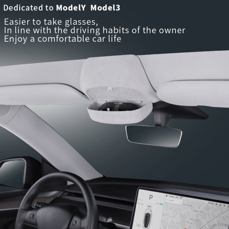 Car Ordinary Version Sunglasses Storage Box for Tesla Model Y - Sunglasses & Glasses Clips by PMC TechLife | Online Shopping South Africa | PMC TechLife