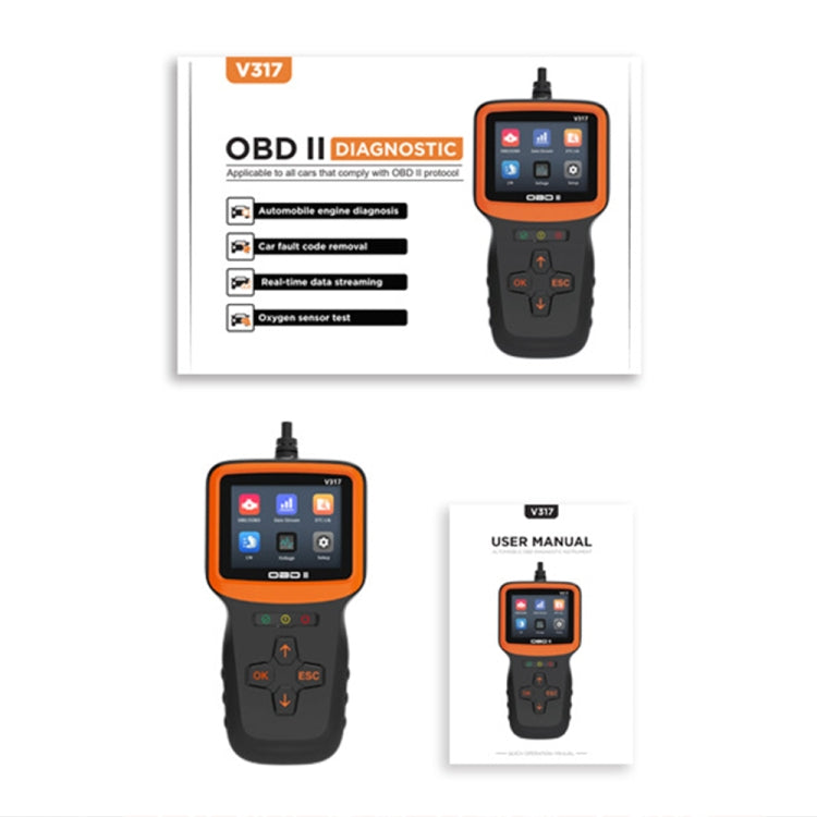 V317 Car Fault Detector OBD2 ELM327 Scanner Code Reader - free shipping - PMC TechLife - Order now!