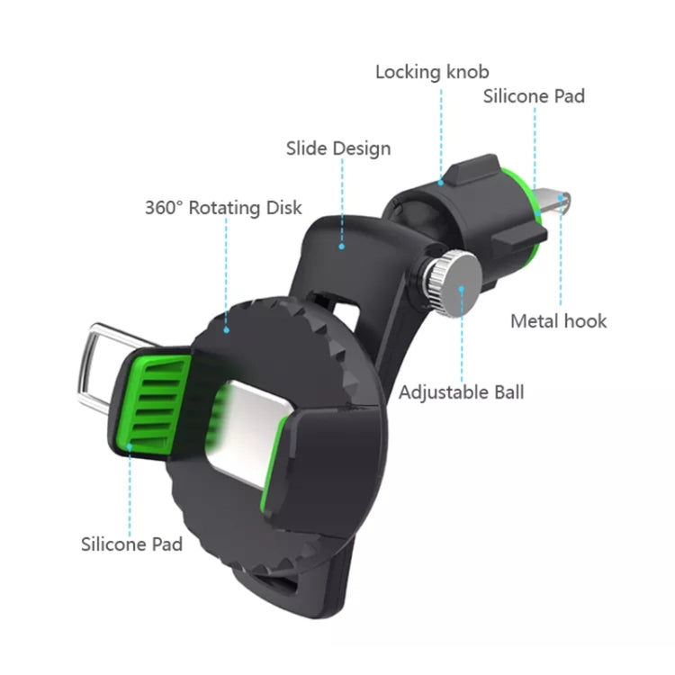 Multifunctional Car Air Conditioner Air Outlet Phone Holder (Black) - Car Holders by PMC TechLife | Online Shopping South Africa | PMC TechLife