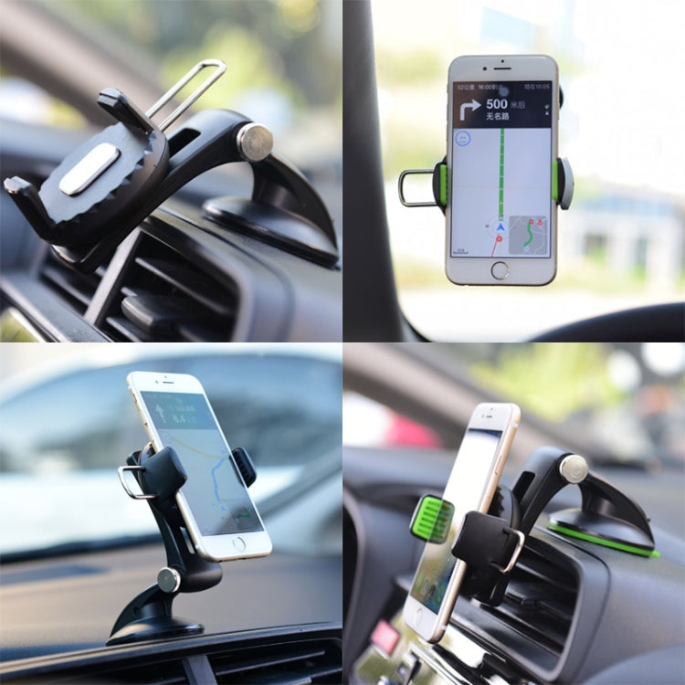 Multifunctional Car Center Console Dashboard Suction Cup Phone Holder (Green) - Car Holders by PMC TechLife | Online Shopping South Africa | PMC TechLife