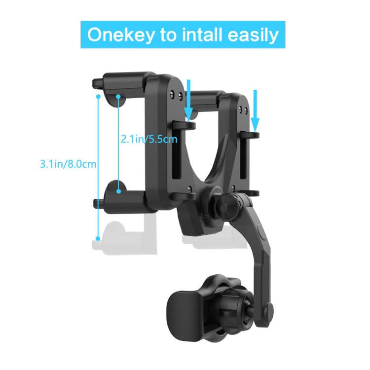 Car Rear Mirror Navigation Phone Holder (Black) - Car Holders by PMC TechLife | Online Shopping South Africa | PMC TechLife