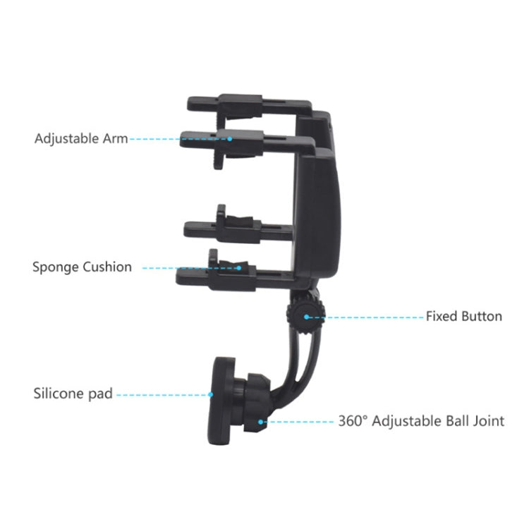 Silicone Magnet Car Rear Mirror Navigation Phone Holder - Car Holders by PMC TechLife | Online Shopping South Africa | PMC TechLife