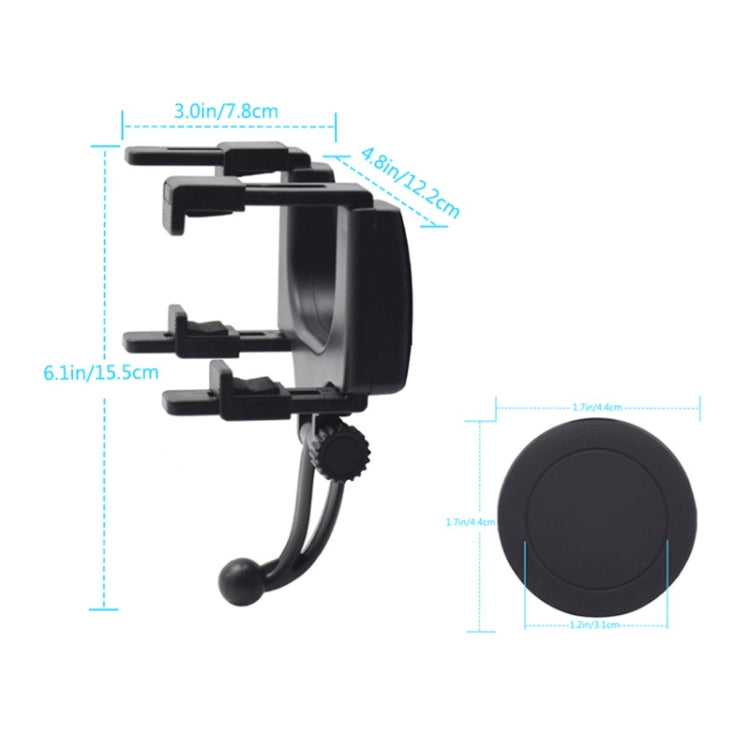 Silicone Magnet Car Rear Mirror Navigation Phone Holder - Car Holders by PMC TechLife | Online Shopping South Africa | PMC TechLife