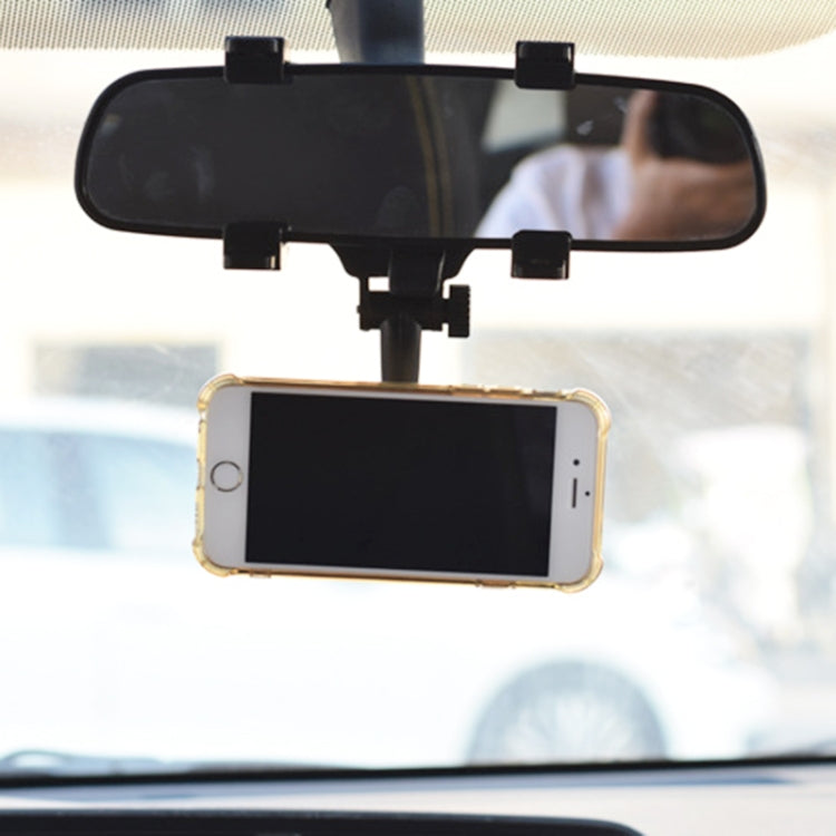 Carbon Fiber Strong Magnet Car Rear Mirror Navigation Phone Holder - Car Holders by PMC TechLife | Online Shopping South Africa | PMC TechLife