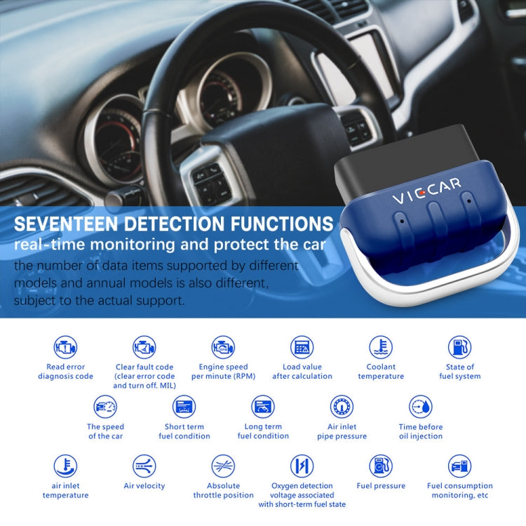 Viecar VP005 Car Mini OBD Fault Detector V2.2 Bluetooth Diagnostic Tool with 25K80 327 - Code Readers & Scan Tools by PMC Jewellery | Online Shopping South Africa | PMC Jewellery