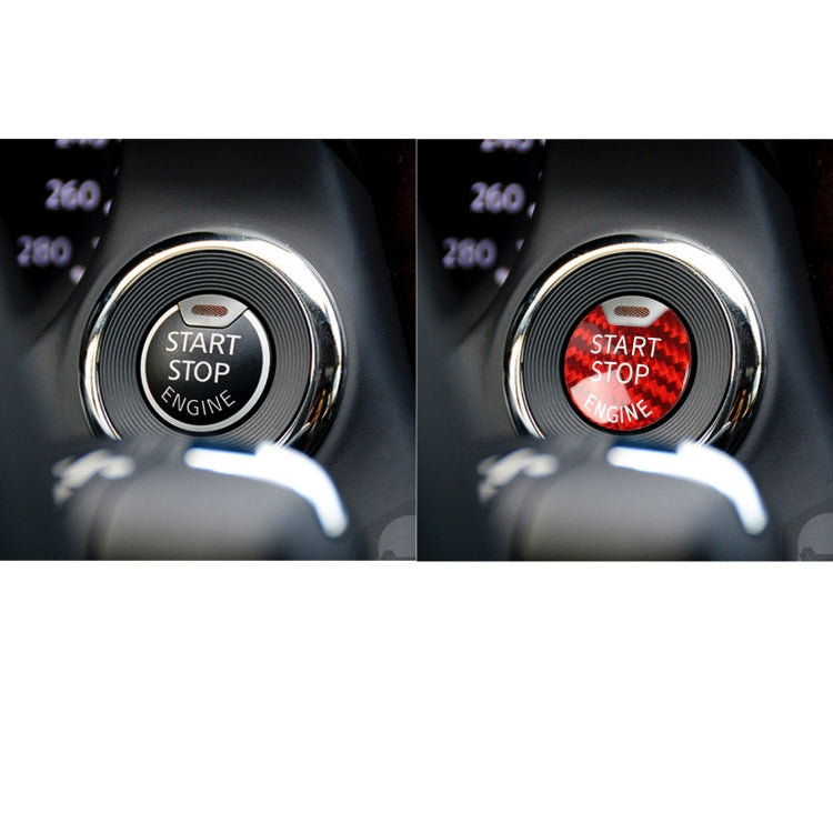 Car Carbon Fiber Engine Start Button Decorative Cover Trim for Nissan / Infiniti (Red) - Decoration Rings by PMC Jewellery | Online Shopping South Africa | PMC Jewellery