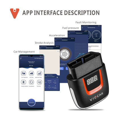 Viecar VP004 Car Mini OBD + USB / Type-C Interface Fault Detector V1.5 WiFi Diagnostic Tool - Code Readers & Scan Tools by PMC Jewellery | Online Shopping South Africa | PMC Jewellery