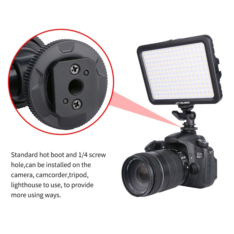 YELANGU YLG0504B 204 LEDs 1000LM 3300-5600K No Polar Dimmable Studio Light Video & Photo Light for Canon, Nikon, DSLR Cameras -  by YELANGU | Online Shopping South Africa | PMC Jewellery | Buy Now Pay Later Mobicred