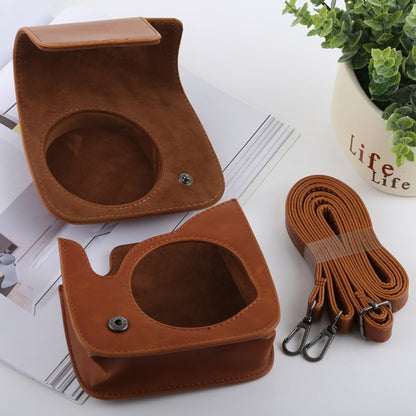 Retro Style Full Body Camera PU Leather Case Bag with Strap for FUJIFILM instax mini 9 / mini 8+ / mini 8(Brown) - Leather Bag by PMC Jewellery | Online Shopping South Africa | PMC Jewellery