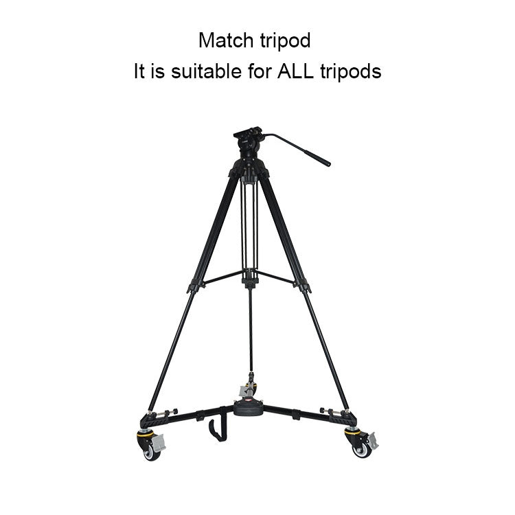 Kingjoy VX-600D Aluminium Alloy Camera Big Foot Wheel Tripod Pulley Base - Other Accessories by PMC Jewellery | Online Shopping South Africa | PMC Jewellery