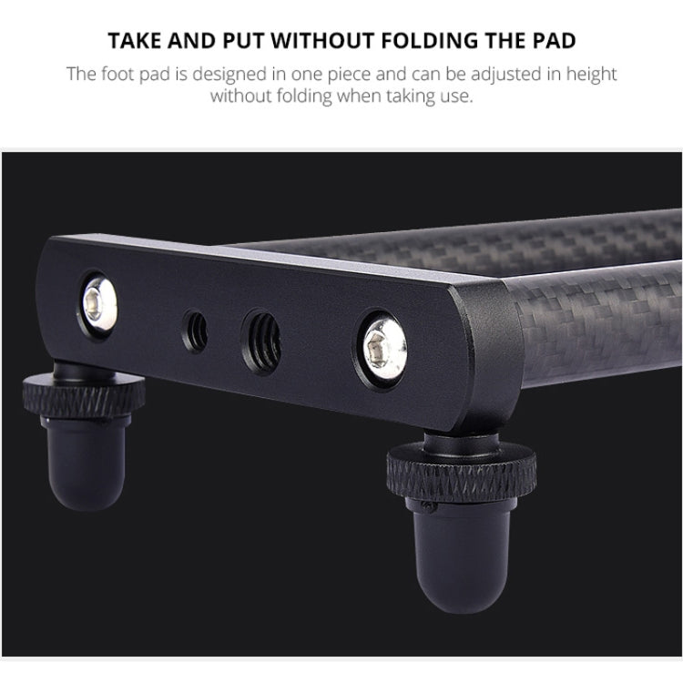 YELANGU L40T 40cm Carbon Fiber Slide Rail Track for SLR Cameras / Video Cameras (Black) - Camera Slider by YELANGU | Online Shopping South Africa | PMC Jewellery