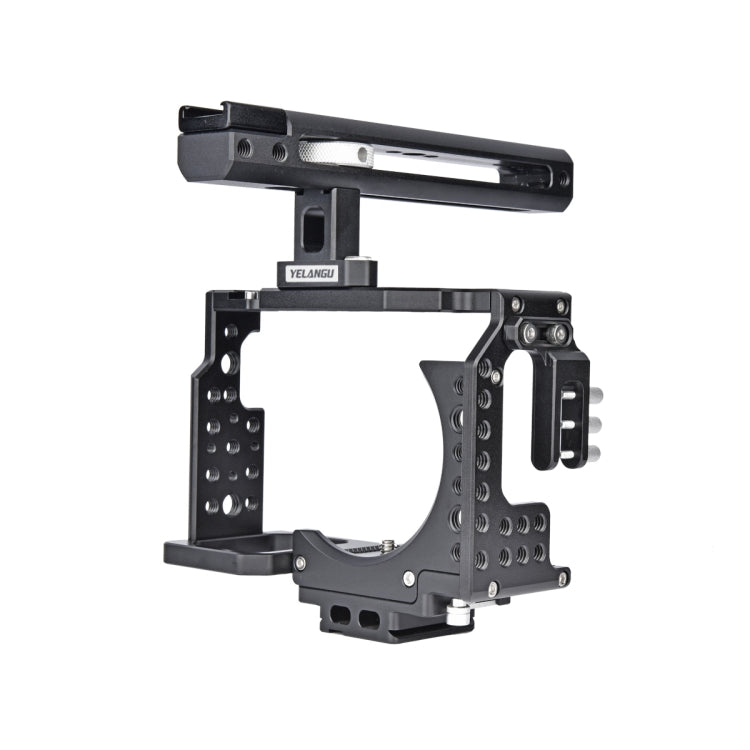 YELANGU CA7 YLG0908A Handle Video Camera Cage Stabilizer for Sony A7K / A72 / A73 / A7S2 / A7R3 / A7R2 / A7X(Black) - Camera Cage by YELANGU | Online Shopping South Africa | PMC Jewellery | Buy Now Pay Later Mobicred