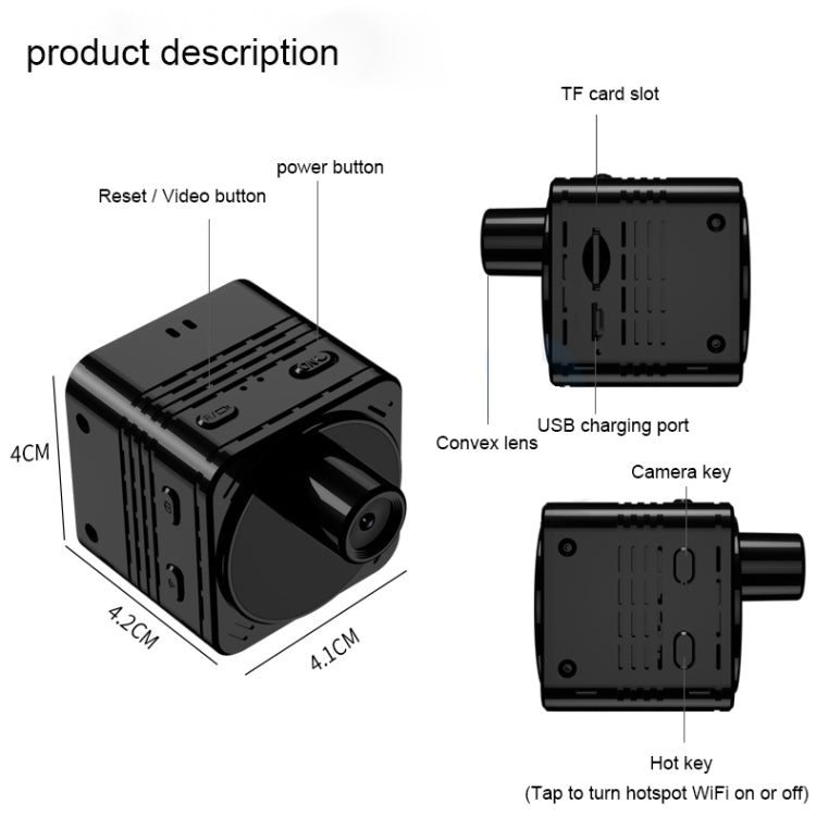 R89 Full HD 1080P WiFi Mini DV Recorder Camera, Support Monitor Detection & Night Vision & Loop Recording & TF Card - Mini Camera by PMC TechLife | Online Shopping South Africa | PMC TechLife