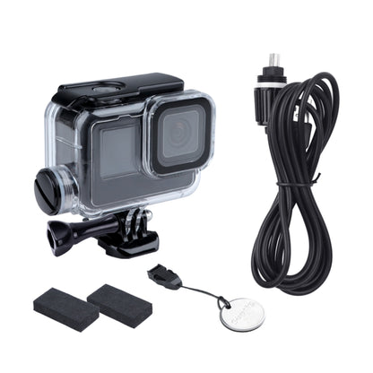 For GoPro HERO10 Black / HERO9 Black 30m Charging Waterproof Housing Case with Buckle Basic Mount & Screw - Waterproof Cases by PMC Jewellery | Online Shopping South Africa | PMC Jewellery