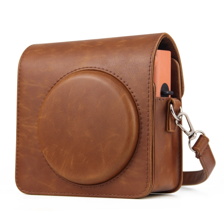 Full Body PU Leather Case Camera  Bag with Strap for FUJIFILM instax Square SQ1 (Brown) - Leather Bag by PMC TechLife | Online Shopping South Africa | PMC TechLife | Buy Now Pay Later Mobicred
