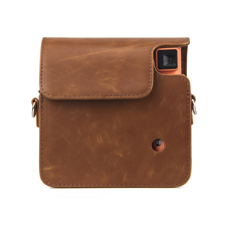 Full Body PU Leather Case Camera  Bag with Strap for FUJIFILM instax Square SQ1 (Brown) - Leather Bag by PMC TechLife | Online Shopping South Africa | PMC TechLife | Buy Now Pay Later Mobicred