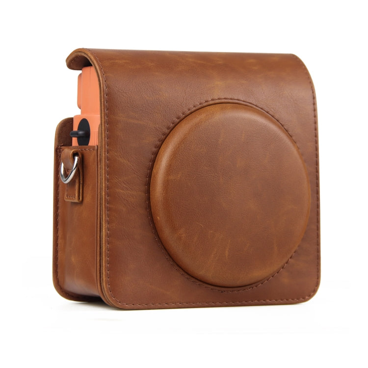 Full Body PU Leather Case Camera  Bag with Strap for FUJIFILM instax Square SQ1 (Brown) - Leather Bag by PMC TechLife | Online Shopping South Africa | PMC TechLife | Buy Now Pay Later Mobicred
