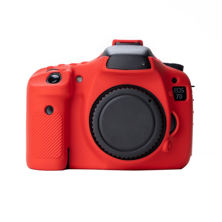 Soft Silicone Protective Case for Canon EOS 7D (Red) - Protective Case by PMC TechLife | Online Shopping South Africa | PMC TechLife