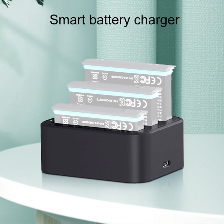 For Insta360 X3 / One X2 Tri-Slot Batteries Fast Charger(Black) - Others by PMC TechLife | Online Shopping South Africa | PMC TechLife