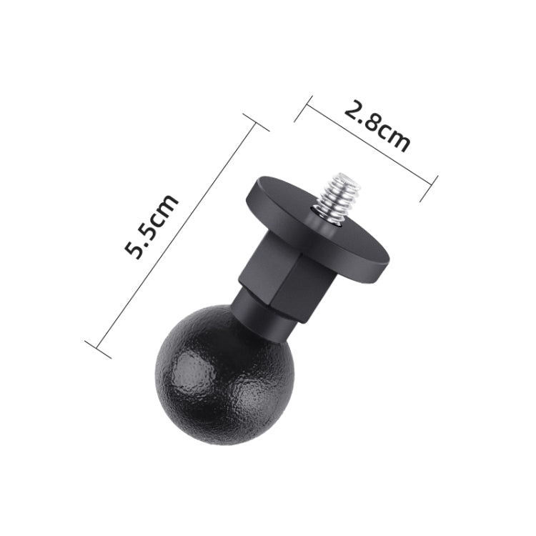 25mm 1/4 inch Screw ABS Ball Head Adapter Mount(Black) - Mount & Holder by PMC Jewellery | Online Shopping South Africa | PMC Jewellery